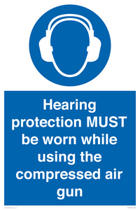 Hearing protection MUST be worn while using the compressed air gun